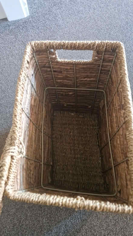 Photo of free Small wicker laundry basket. (Stone Cross BN23) #2