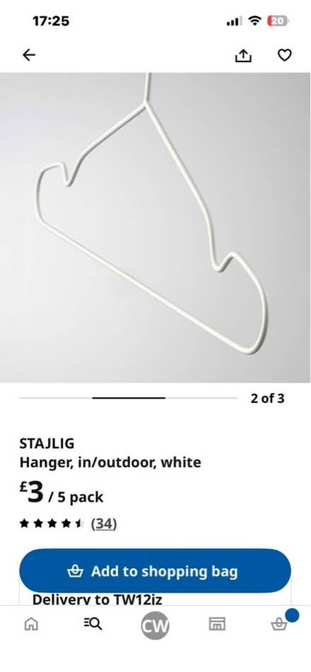 Photo of free Good quarantine IKEA hangers (Richmond TW1) #3