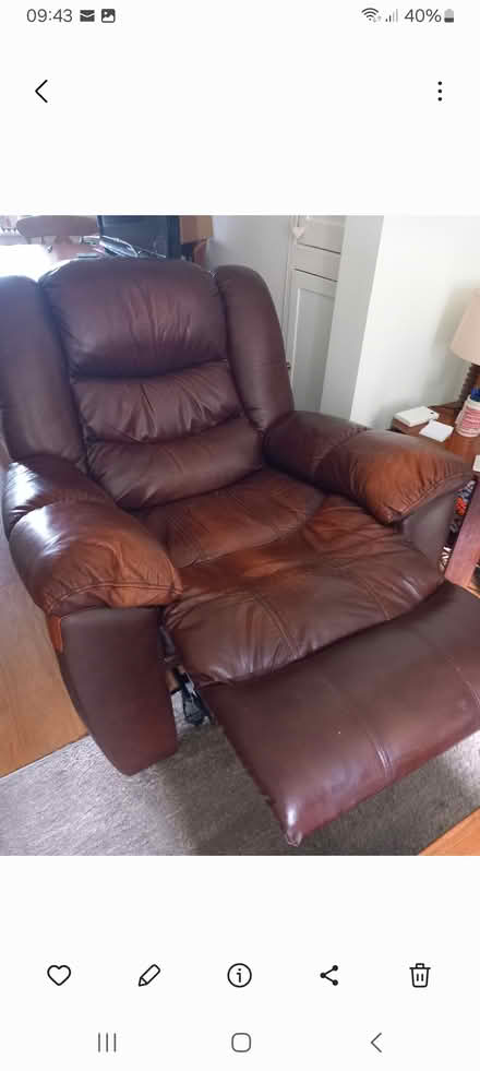 Photo of free Leather chair (Newton Abbot) #3