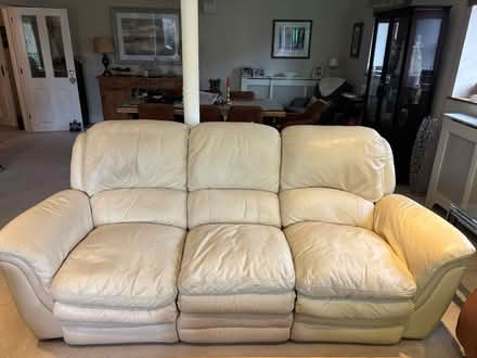 Photo of free leather sofa and armchair (CV32 Leamington spa) #1