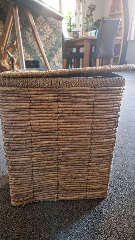 Photo of free Small wicker laundry basket. (Stone Cross BN23) #1