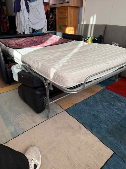 Photo of free Nice Black Leather Sofa Bed (King's Cross N1) #2
