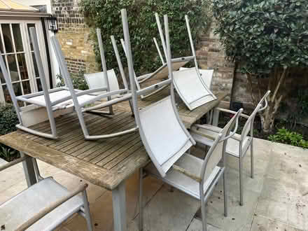 Photo of free 2 loungers and a garden table with 8 chairs (High St Ken W8) #3