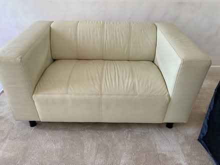 Photo of free Small leather 2 seater sofa (PO7) #1