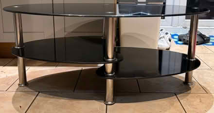 Photo of free Black glass coffee table (Ripley DE5) #2