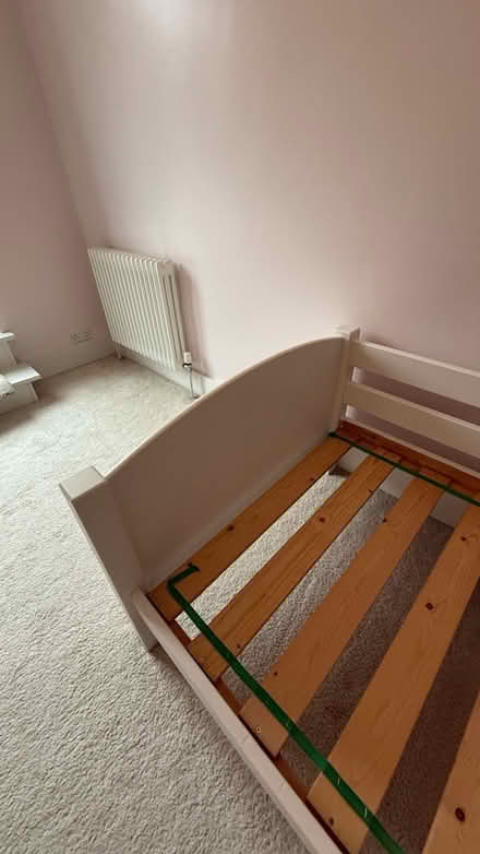 Photo of free Single white bed frame (KT15) #4