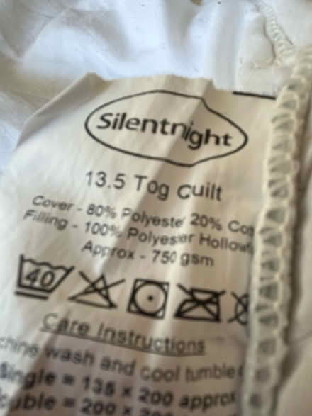 Photo of free Single Duvet 13.5 Tog (Steyning BN44) #2