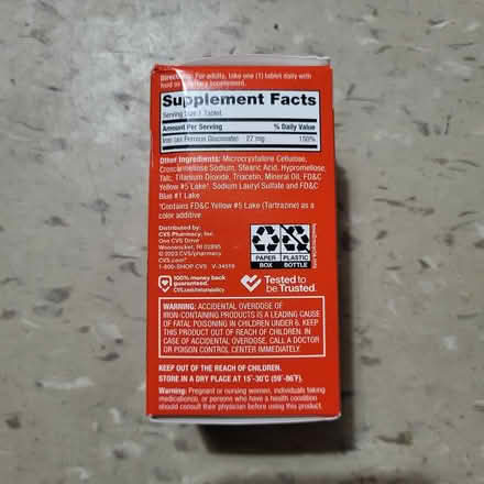 Photo of free Iron tablets (31 Street and 9th Avenue) #3