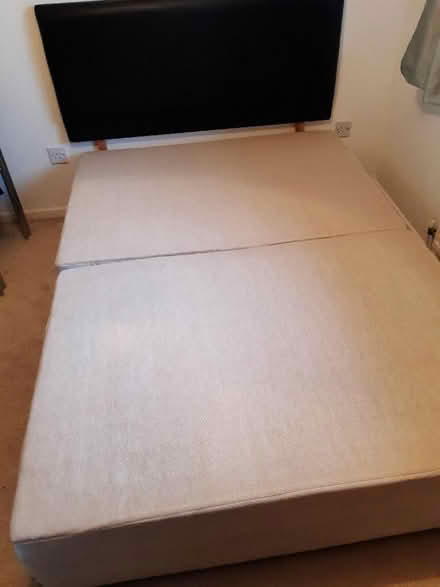 Photo of free Double divan bed with headboard and mattress. (Llandaff CF14) #2