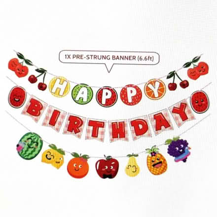 Photo of free 3 Birthday Banners - Fruit Themed (Victory Heights, North Seattle) #1