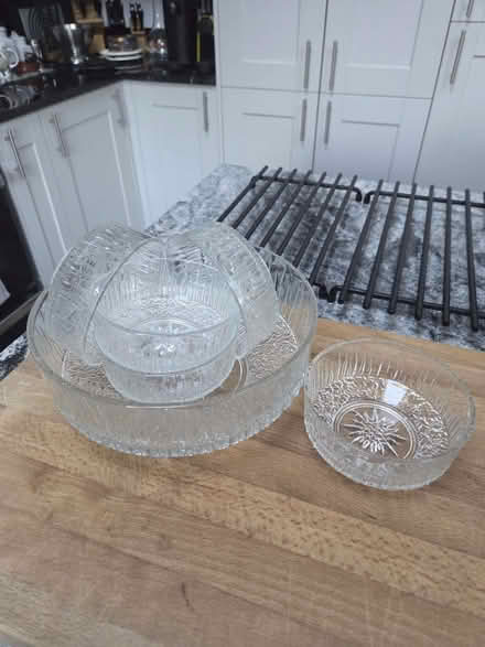 Photo of free Glass Fruit Serving Dish with Glass Bowls (Timperley WA15) #1