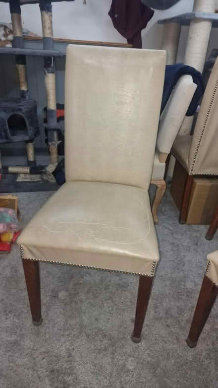 Photo of free 4 White Dining Table Chairs (DA16) #2