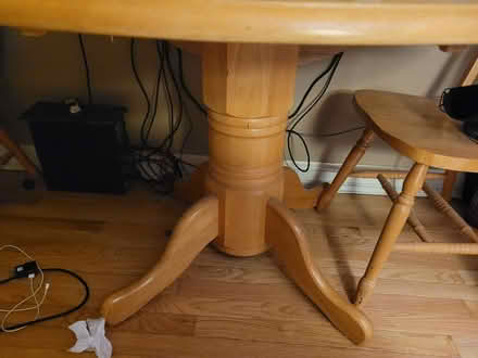 Photo of free Round Wood Table with 4 chairs (Glover Park) #2