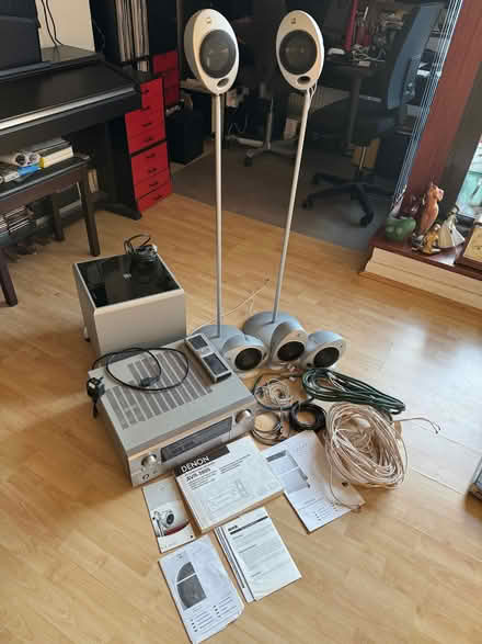 Photo of free Denton Surround Sound Amplifier/radio and speakers (Twickenham TW1) #1