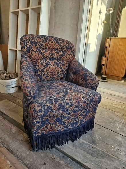 Photo of free Rather charming fabric covered small chair (Bohemia TN37) #1