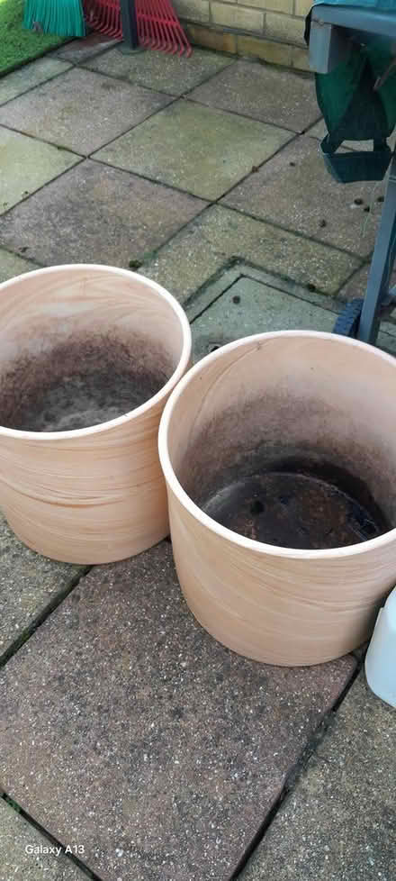 Photo of free 2 lge pots (Havant PO93BS) #1