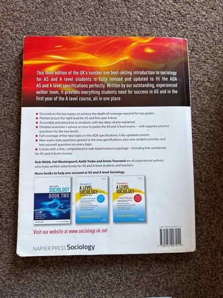 Photo of free AQA A level Sociology Book bundle (Finsbury Park N7) #3
