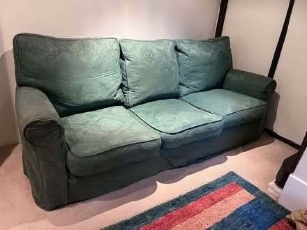 Photo of free 3-seater fabric sofa in good condition. (Shermanbury BN5) #3