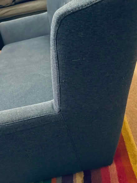 Photo of free blue danish-style sofa (Fitzrovia W1W) #4