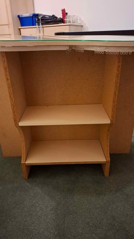 Photo of free Dressing Table, Kidney shaped, glass top, curtain edges (Sherwood TN2) #4