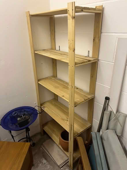 Photo of free Wooden Shelving x 5 (Cardiff) #1