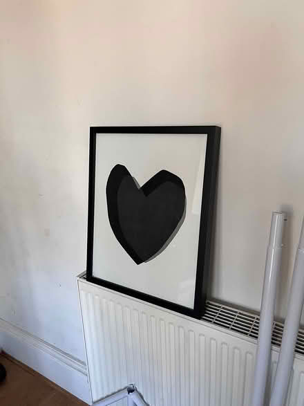 Photo of free Blk heart print/black wooden frame (G12 9RY - Hyndland) #1