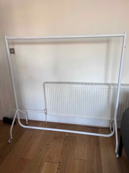 Photo of free White metal clothes rail (G12 9RY - Hyndland) #1