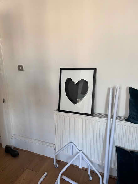 Photo of free Blk heart print/black wooden frame (G12 9RY - Hyndland) #2