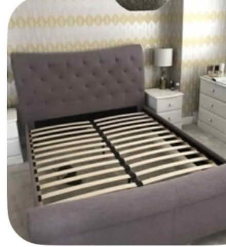 Photo of free Grey King size bed frame (Nn71lz) #1
