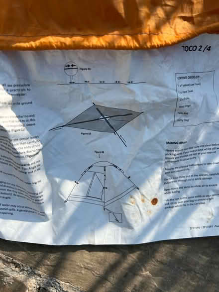 Photo of free Orange 4 man tent (KT9) #2