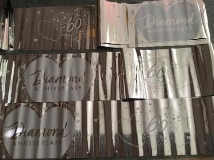 Photo of free Three Happy 60th Anniversary/Diamond wedding congrat banners (Eye) #1