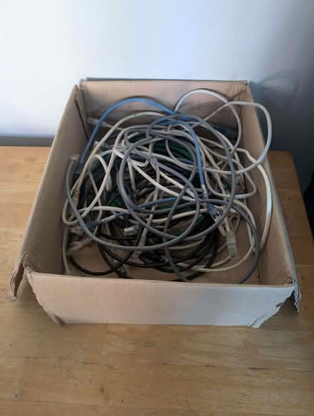 Photo of free Box of Cat 5 Ethernet cables. (West Farleigh ME15) #1