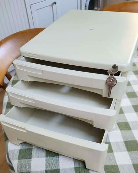 Photo of free Lockable storage box with 3 drawers for stationery (Burgess Hill RH15) #1