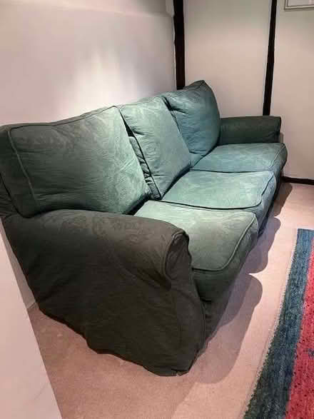 Photo of free 3-seater fabric sofa in good condition. (Shermanbury BN5) #4