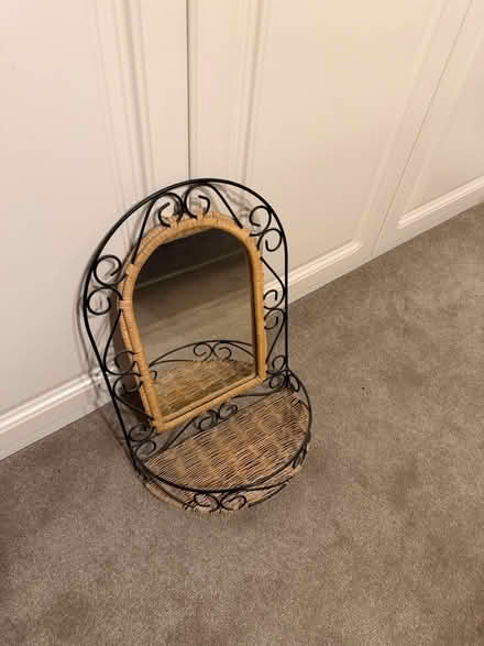 Photo of free Small wall mounted wicker mirror (S35 Chapeltown) #1