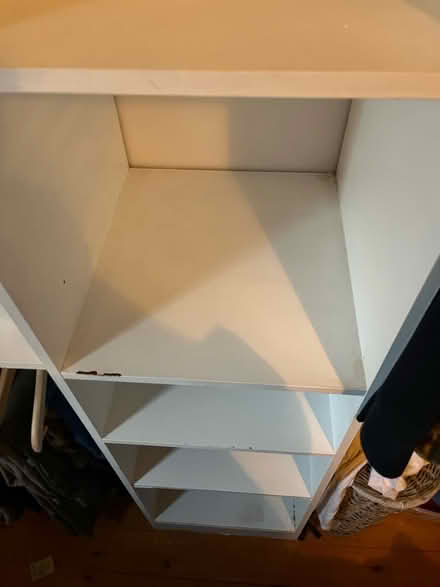 Photo of free Single shelf unit 2m high white (Cardiff, llandaff CF5) #2