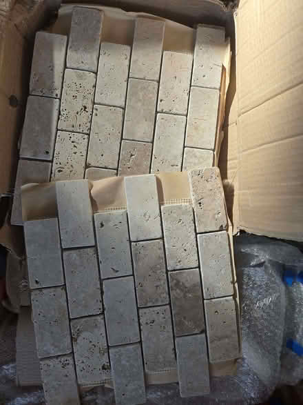 Photo of free Tavertine Mosaic tiles (Foxholes SG13) #1