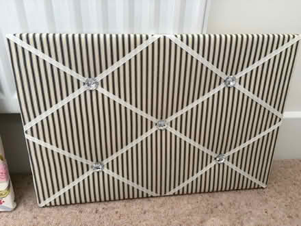 Photo of free Grey striped notice board (Wokingham RG40) #1