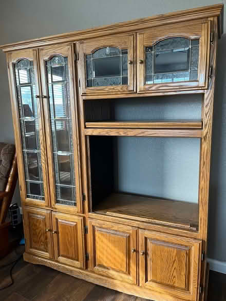 Photo of free Oak storage cabinet (Cottonwood) #1