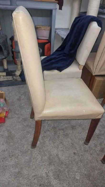 Photo of free 4 White Dining Table Chairs (DA16) #3