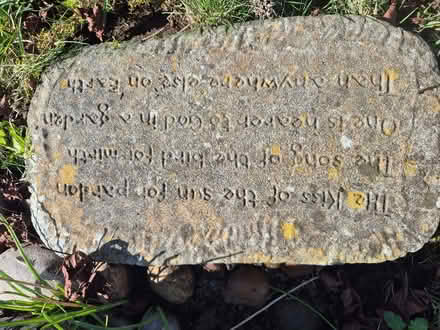 Photo of free Stone Garden Plaque with religous poem (Sudbury CO10) #1