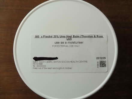 Photo of free 1 to 3 Tubs of Heel Balm (Eaton Ford PE19) #4