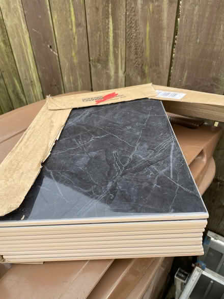 Photo of free Black marbled tiles (Backworth NE27) #1