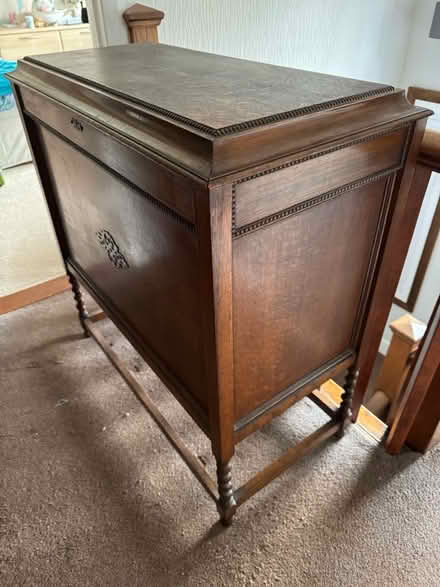 Photo of free Antique dark oak chest (CO14) #2