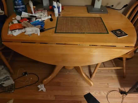 Photo of free Round Wood Table with 4 chairs (Glover Park) #1