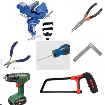 Photo of Some basic tools - wire cutter, bradawl, square set .... (Cherwell Heights OX16) #1