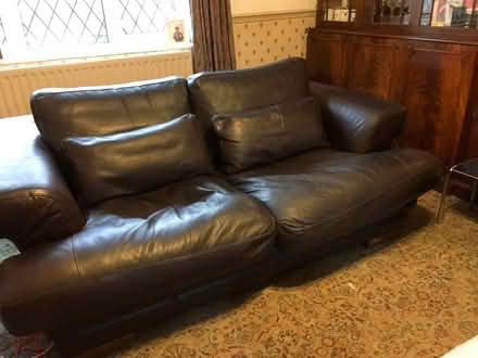 Photo of free Giovanni Sforza Italian Leather Dark Brown 3 Seater Sofa (Jericho BL9) #2