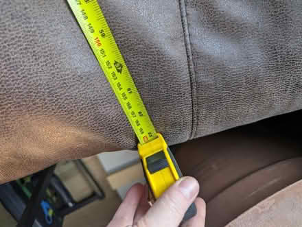 Photo of free Small brown leather sofa (Cm79fs) #3