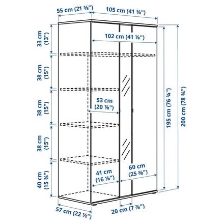 Photo of free IKEA - VIHALS wardrobe with 2 doors (Landsdale) #2