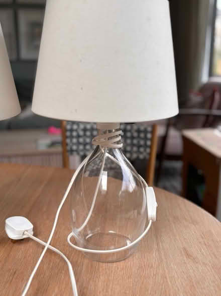 Photo of free 3 x glass lamps and shades (SW11) #2